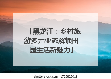 黑龙江：乡村旅游多元业态解锁田园生活新魅力