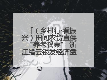 （乡村行·看振兴）田间农货直供“养老餐桌” 浙江缙云银发经济盘活山区资源