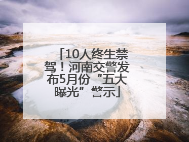 10人终生禁驾！河南交警发布5月份“五大曝光”警示