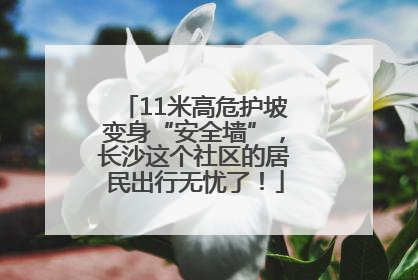 11米高危护坡变身“安全墙”，长沙这个社区的居民出行无忧了！