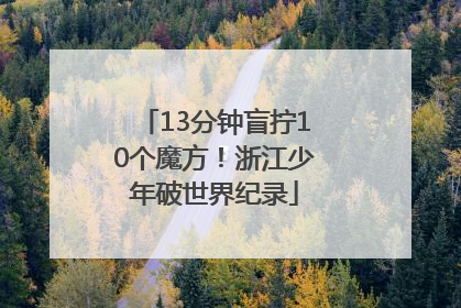 13分钟盲拧10个魔方！浙江少年破世界纪录