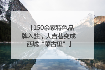 150余家特色品牌入驻，大吉巷变成西城“菜古里”