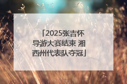2025张吉怀导游大赛结束 湘西州代表队夺冠