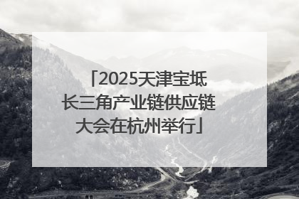2025天津宝坻长三角产业链供应链大会在杭州举行