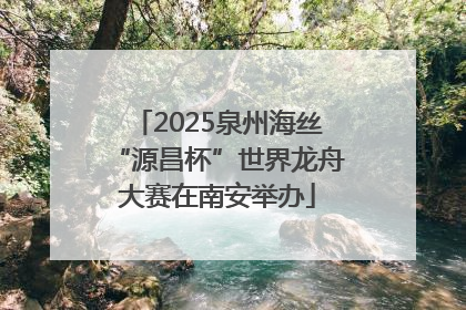 2025泉州海丝“源昌杯”世界龙舟大赛在南安举办