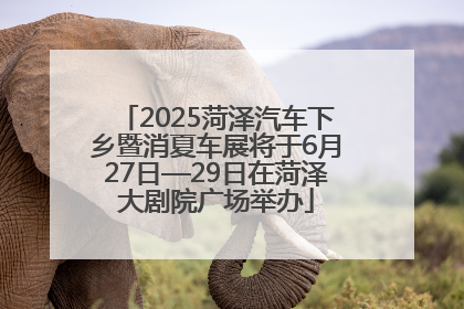 2025菏泽汽车下乡暨消夏车展将于6月27日—29日在菏泽大剧院广场举办
