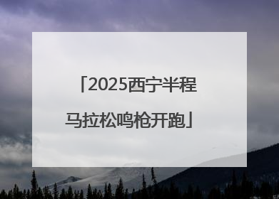 2025西宁半程马拉松鸣枪开跑