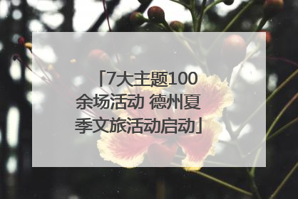7大主题100余场活动 德州夏季文旅活动启动
